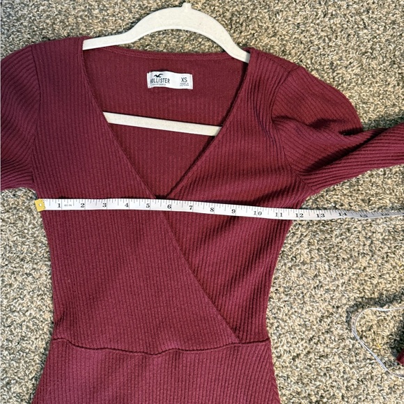 Hollister Deep Red Long Sleeve Dress - Picture 5 of 6